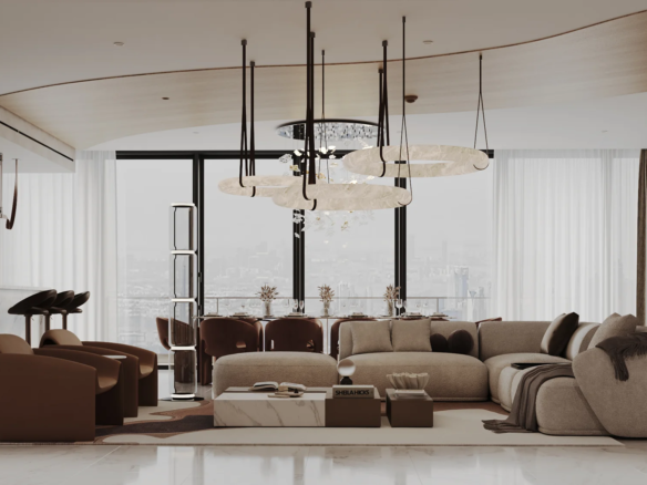 living room at 4br in atlantis the royal