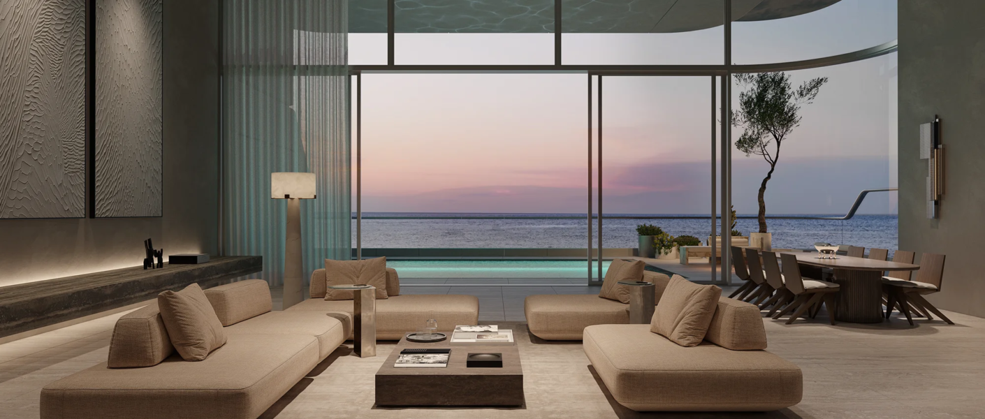sea view from the living room at orla